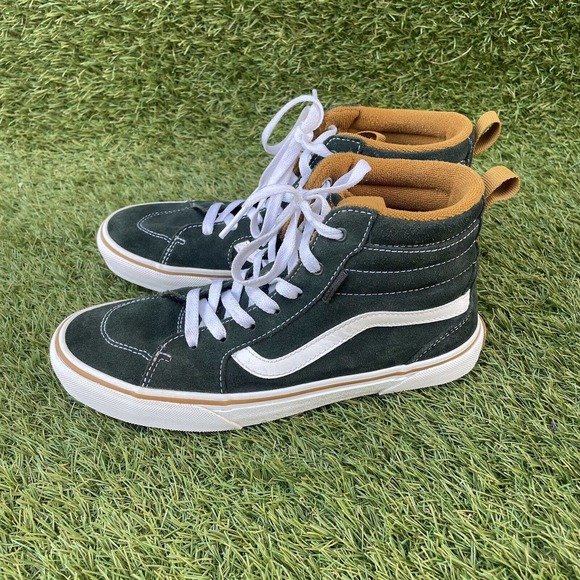 Vans Filmore Hi Vansguard Youth Shoes Size 7y Forrest Green Sued/Tan/White - Picture 2 of 12